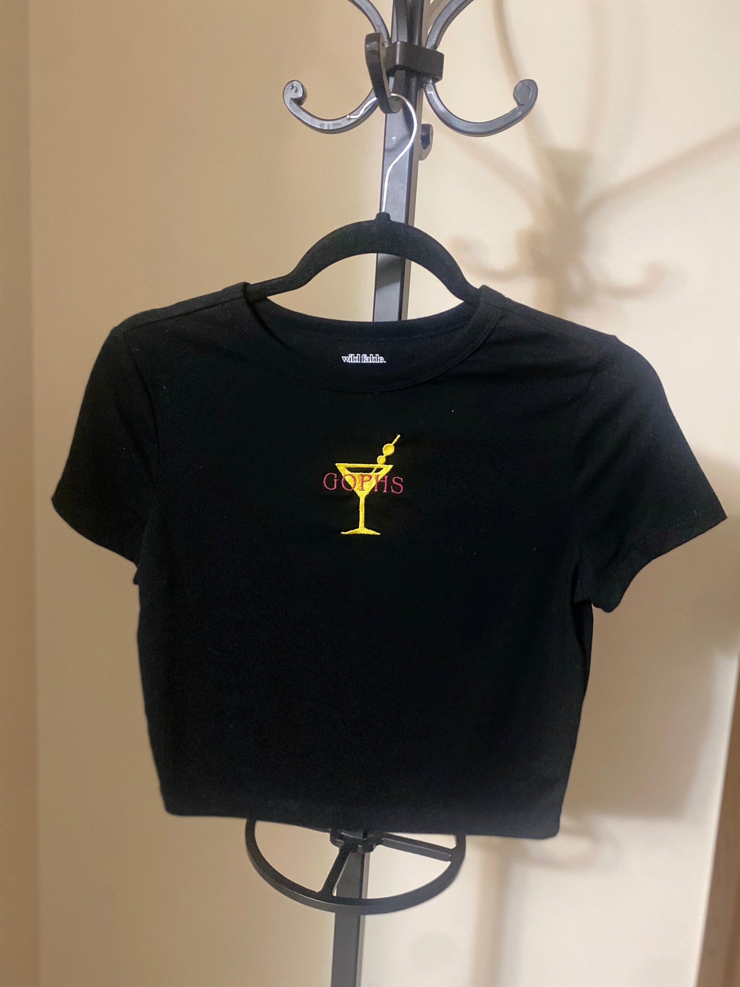 Embroidered GOPHS Martini Tee