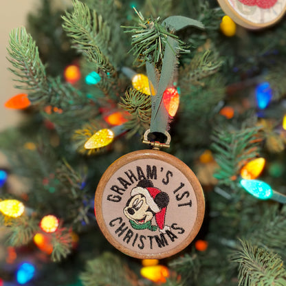 Personalized Baby's First Christmas Mickey Ornament