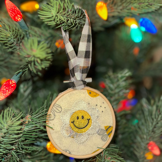 Flower and Bee Ornament